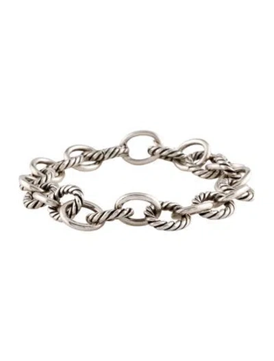 Pre-owned David Yurman Oval Link Chain Bracelet, 6.25" In Multi
