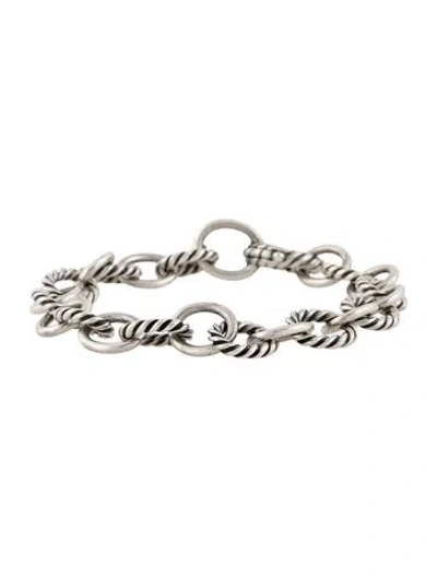 Pre-owned David Yurman Oval Link Chain Bracelet, 6.5" In Multi