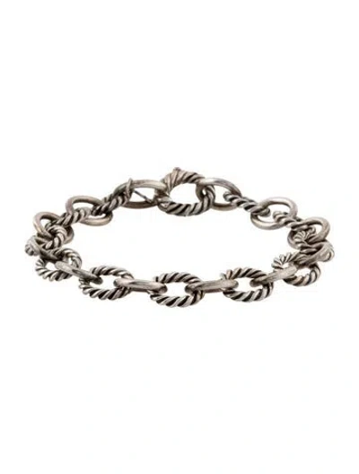 Pre-owned David Yurman Oval Link Chain Bracelet, 6.5" In Multi