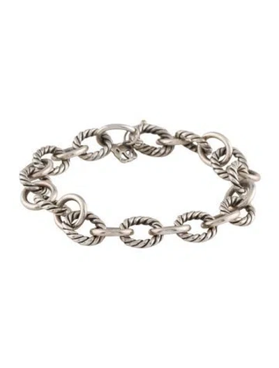 Pre-owned David Yurman Oval Link Chain Bracelet, 6.5" In Multi