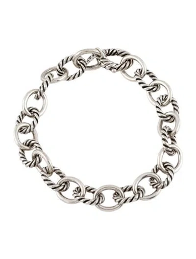 Pre-owned David Yurman Oval Link Chain Bracelet, 6.5" In Multi