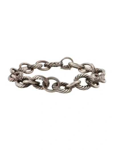 Pre-owned David Yurman Oval Link Chain Bracelet, 6.5" In Multi