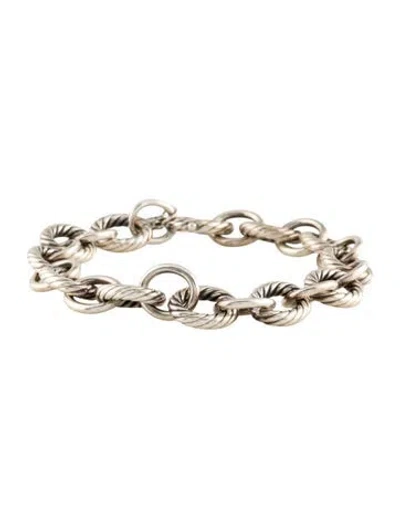 Pre-owned David Yurman Oval Link Chain Bracelet, 6.5" In Multi