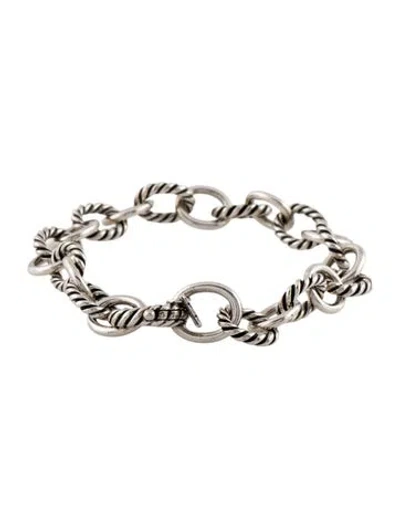 Pre-owned David Yurman Oval Link Chain Bracelet, 6.5" In Multi
