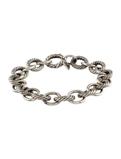 Pre-owned David Yurman Oval Link Chain Bracelet, 6.5" In Multi