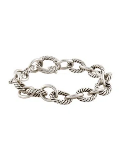 Pre-owned David Yurman Oval Link Chain Bracelet, 6.75" In Multi