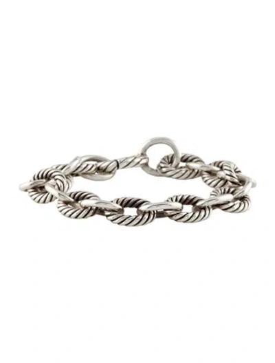Pre-owned David Yurman Oval Link Chain Bracelet, 6.75" In Multi