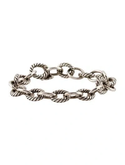 Pre-owned David Yurman Oval Link Chain Bracelet, 6.75" In Multi