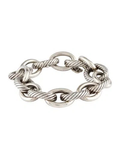Pre-owned David Yurman Oval Link Chain Bracelet, 7.25" In Multi