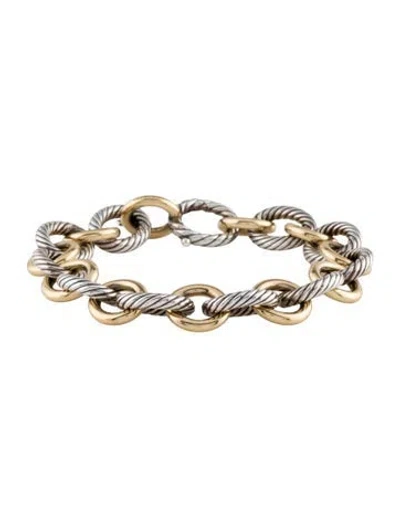 Pre-owned David Yurman Oval Link Chain Bracelet, 7.5" In Multi