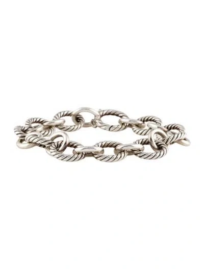 Pre-owned David Yurman Oval Link Chain Bracelet, 8" In Multi