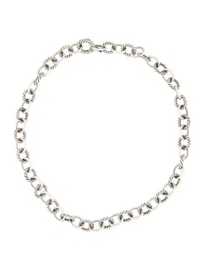 Pre-owned David Yurman Oval Link Chain Necklace, 17" In Multi