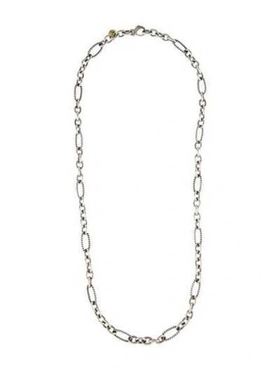Pre-owned David Yurman Oval Link Chain Necklace, 31.5" In Multi