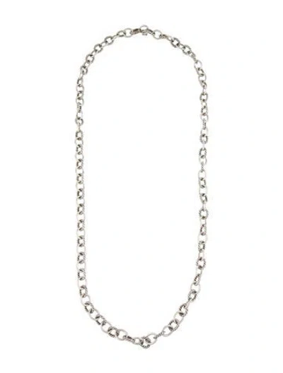 Pre-owned David Yurman Oval Link Chain Necklace, 32" In Multi