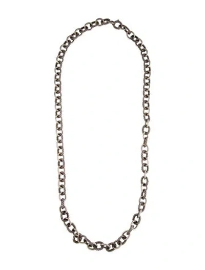 Pre-owned David Yurman Oval Link Chain Necklace, 32" In Multi