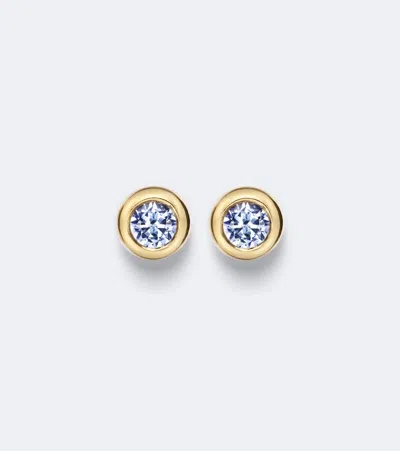 David Yurman Pavé 18kt Gold Earrings With Tanzanites