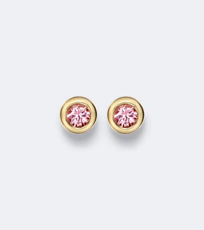David Yurman Pavé 18kt Gold Earrings With Tourmalines
