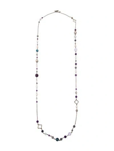 Pre-owned David Yurman Pearl & Multistone Bijoux Station Necklace, 40.25"