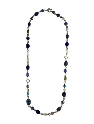 Pre-owned David Yurman Pearl & Multistone Quatrefoil Necklace, 36"