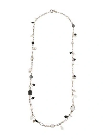 Pre-owned David Yurman Pearl & Multistone Station Necklace, 39"