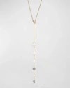 DAVID YURMAN PEARL AND PAVE NECKLACE IN 18K GOLD WITH DIAMONDS, 28"L