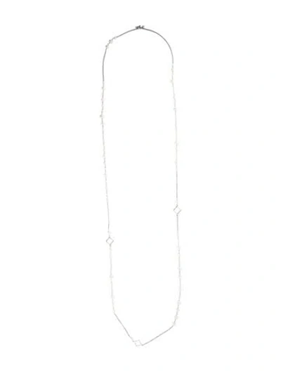 Pre-owned David Yurman Pearl Bijoux Quatrefoil Station Necklace, 47" In Multi