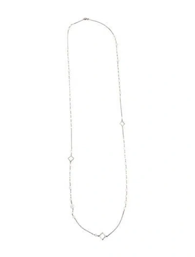 Pre-owned David Yurman Pearl Bijoux Quatrefoil Station Necklace, 48" In Multi