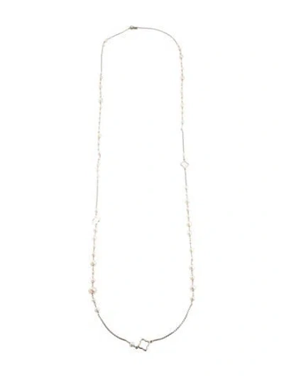 Pre-owned David Yurman Pearl Bijoux Quatrefoil Station Necklace In Multi