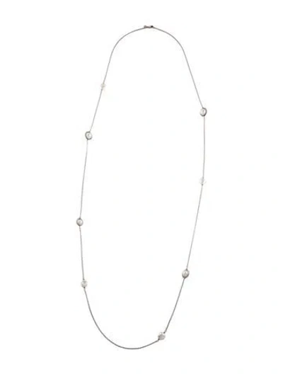 Pre-owned David Yurman Pearl Cable Station Necklace, 47.5" In Multi