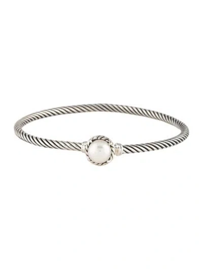 Pre-owned David Yurman Pearl Chatelaine Bangle, 7" In Multi