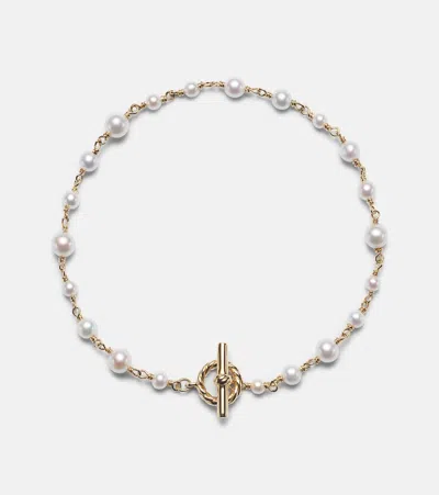 David Yurman Pearl Classics 18kt Gold Bracelet With Pearls