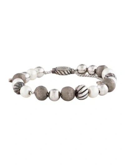 Pre-owned David Yurman Pearl Elements Bead Bracelet, 6" In Multicolor