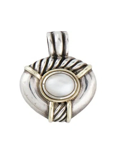 Pre-owned David Yurman Pearl Enhancer Pendant In Multi