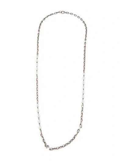 Pre-owned David Yurman Pearl Madison Chain Necklace, 36" In Multi