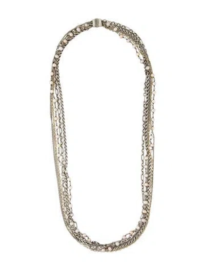 Pre-owned David Yurman Pearl Madison® Multi Row Chain Necklace, 32"
