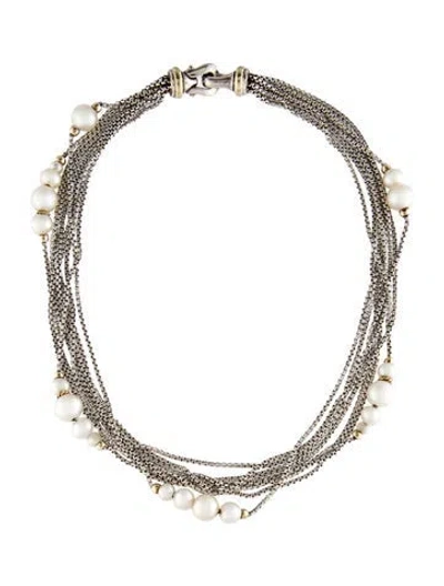 Pre-owned David Yurman Pearl Multistrand Necklace, 16"
