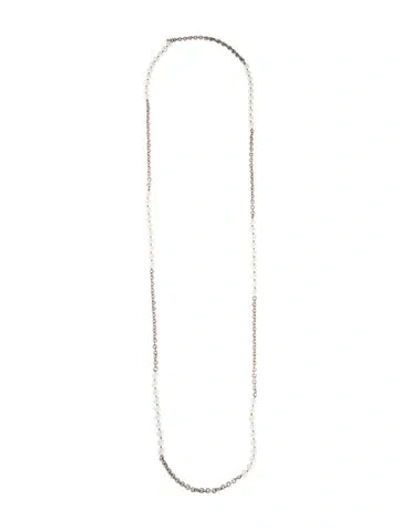 Pre-owned David Yurman Pearl Necklace, 50" In Multi
