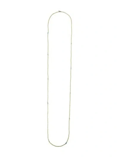 Pre-owned David Yurman Pearl, Peridot & Resin Tweejoux Beaded Necklace, 62" In Multi