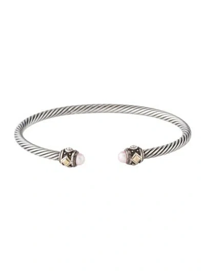 Pre-owned David Yurman Pearl Renaissance Color Bracelet, 6.75" In Multicolor
