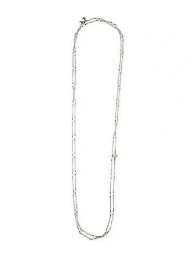 Pre-owned David Yurman Pearl Station Chain Necklace, 60.75" In Multi