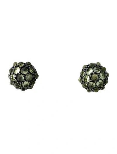 Pre-owned David Yurman Peridot Stud Earrings In Multi