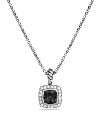 David Yurman Petite Albion Pendant With Black Onyx And Diamonds On Chain, 17