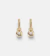 David Yurman Petite Cable 18kt Gold Huggie Earrings With Diamonds