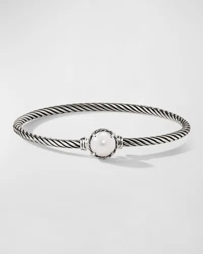 David Yurman Petite Chatelaine Bracelet In Silver In Pearl