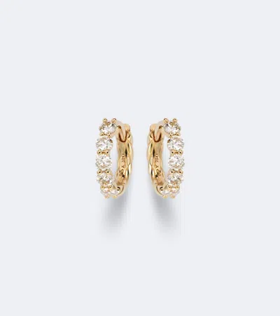 David Yurman Petite Pave 18kt Gold Hoop Earrings With Diamonds