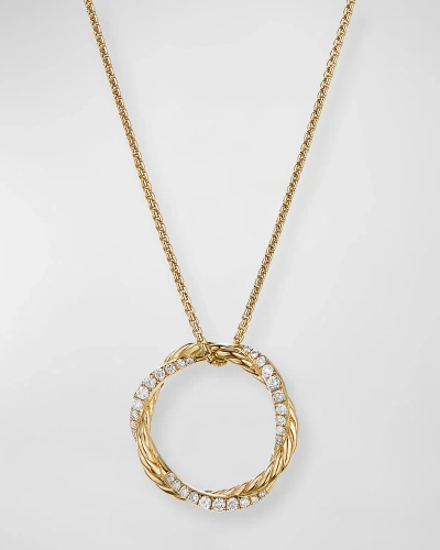 David Yurman Petite Pave Infinity Pendant Necklace In 40 White