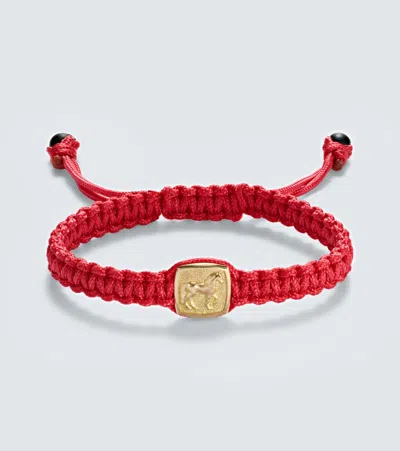 David Yurman Petrvs® Horse 18kt Gold And Onyx Bracelet In Red