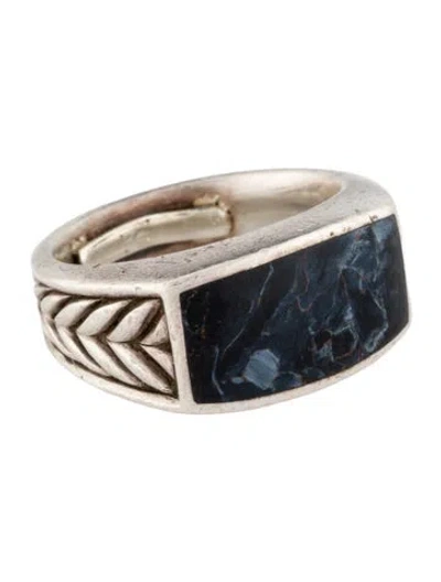 Pre-owned David Yurman Pietersite Chevron Band In Multi