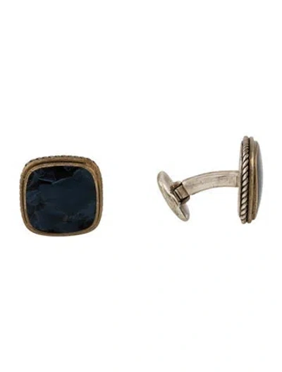 Pre-owned David Yurman Pietersite Streamline Cufflinks In Multi