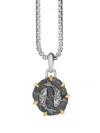 David Yurman Pisces Zodiac Amulet Enhancer In Silver